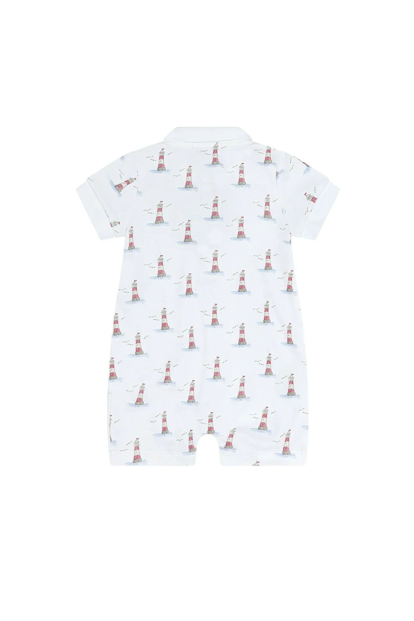 Lighthouse Print Romper Short Sleeve