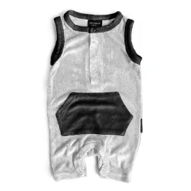 Little Bipsy Terry Cloth Shorty Romper - Monochrome