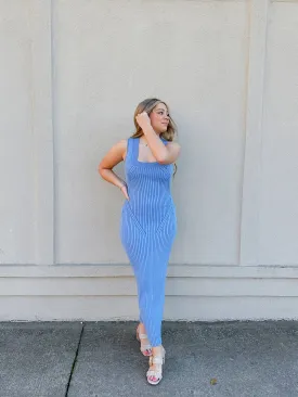 Lydia Midi Dress- Blue