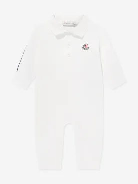 Moncler Enfant Baby Boys Logo Romper in Ivory