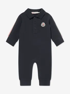 Moncler Enfant Baby Boys Logo Romper in Navy