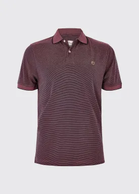 Mullaghmore Striped Polo - Ruby