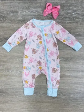 My Favorite Princess Pink & Blue Baby Zip Up Sleeper