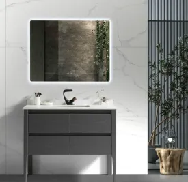 NIO Gray Simple Modern Bathroom Vanity Set