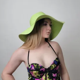 NWT Wide Brim  Lime Summer Hat