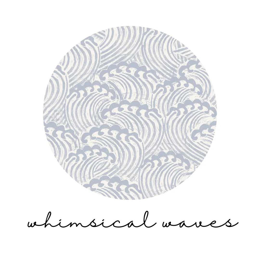 Organic Zip Romper in Whimsical Waves