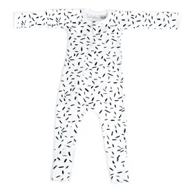 Organic Zip Romper - RIZ Monochrome