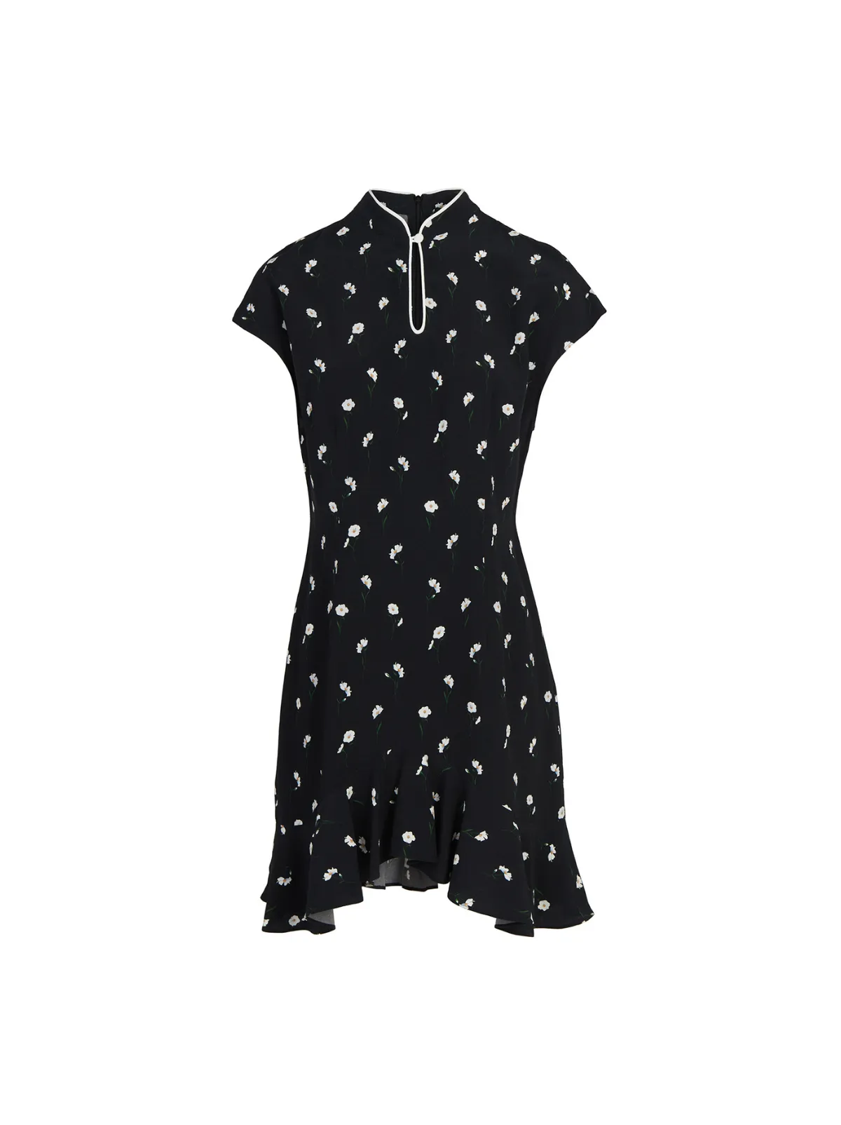 Pamela Black Poppy Print Mini Dress