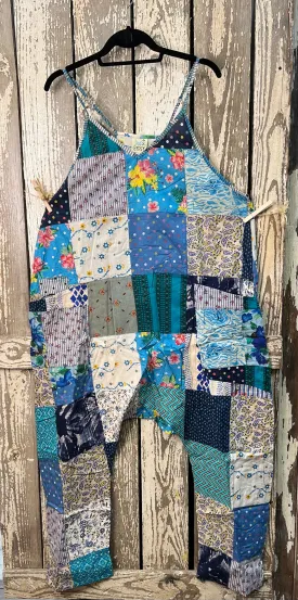 Patchwork Dreams Romper "Blue Bonnet" by Jaded Gypsy
