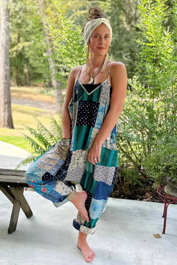 Patchwork Dreams Romper "Blue Bonnet" by Jaded Gypsy