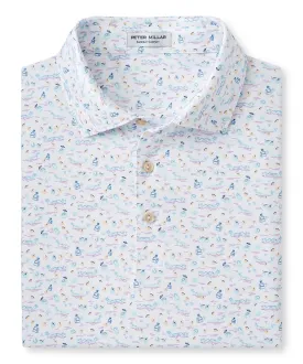 Peter Millar Short Sleeve Fiji Print Polo Knit Shirt