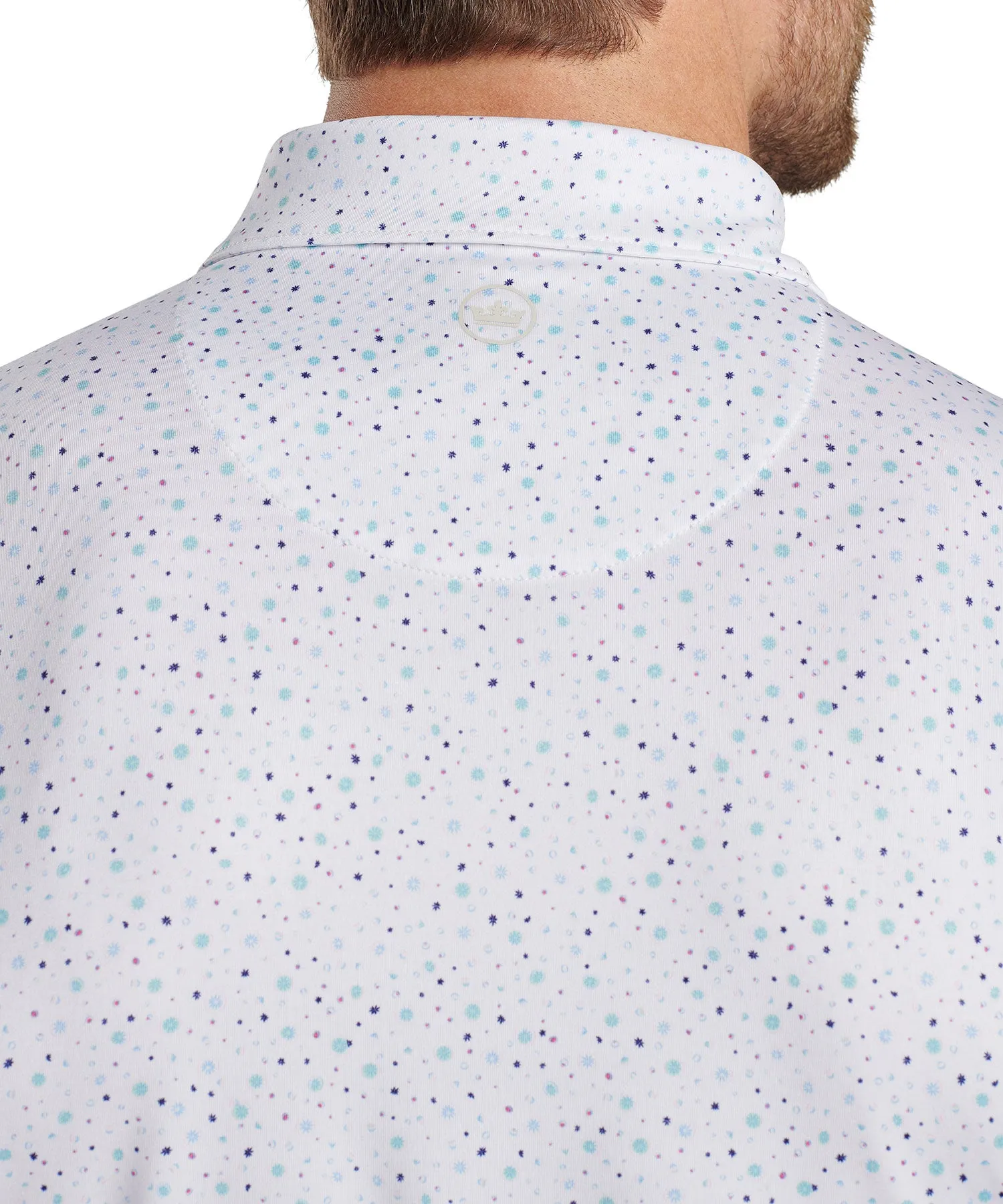 Peter Millar Short Sleeve 'Mulled Wine' Print Polo Knit Shirt