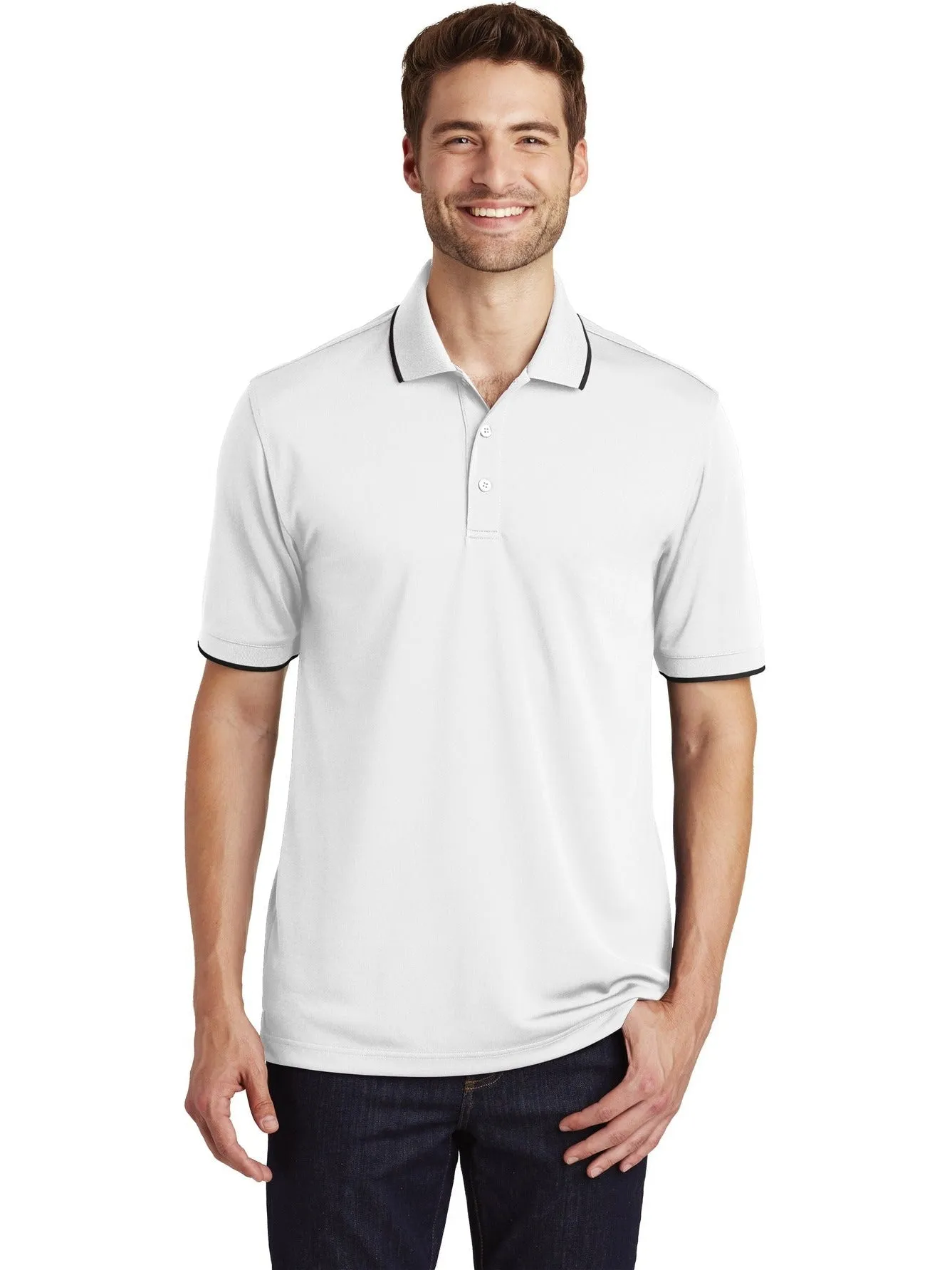 Port Authority Dry Zone UV Micro-Mesh Tipped Polo