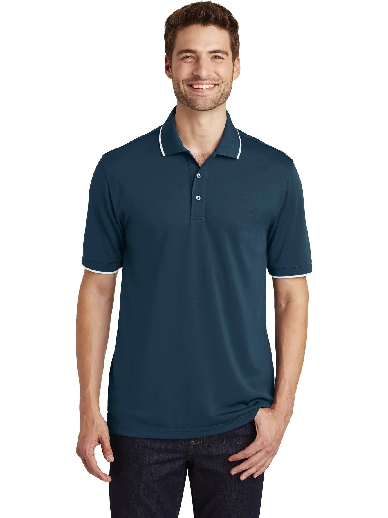 Port Authority Dry Zone UV Micro-Mesh Tipped Polo