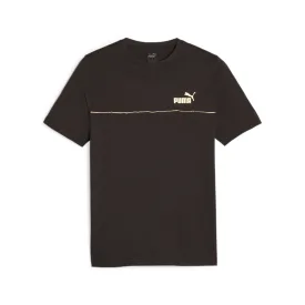 Puma Maglietta manica corta da uomo Ess  Minimal Gold 680012 01 nero