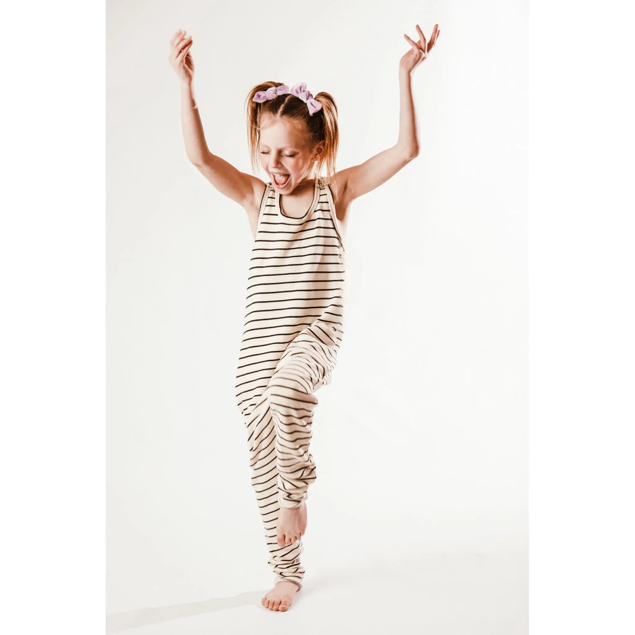 Romper Natural/Black Stripes - LIMITED  EDITION