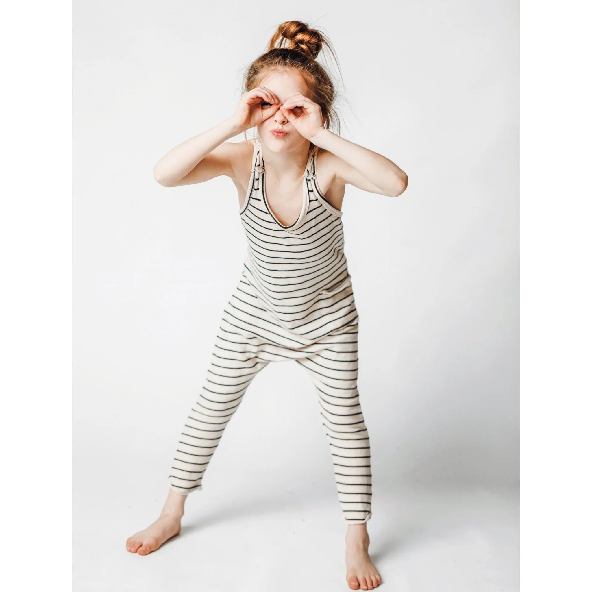Romper Natural/Black Stripes - LIMITED  EDITION