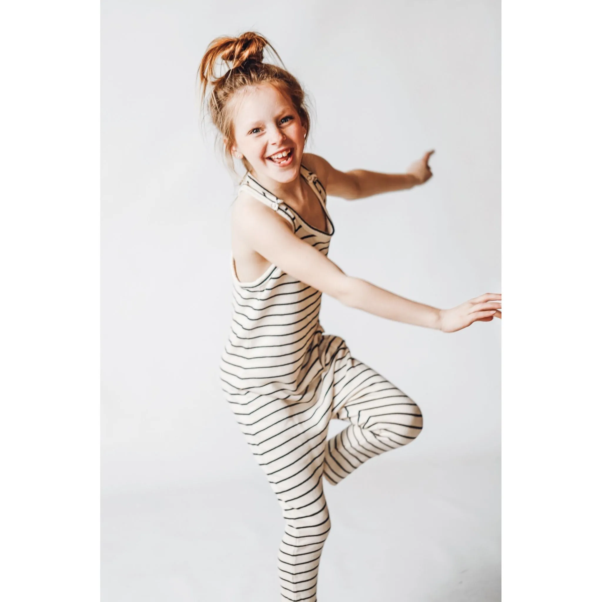 Romper Natural/Black Stripes - LIMITED  EDITION