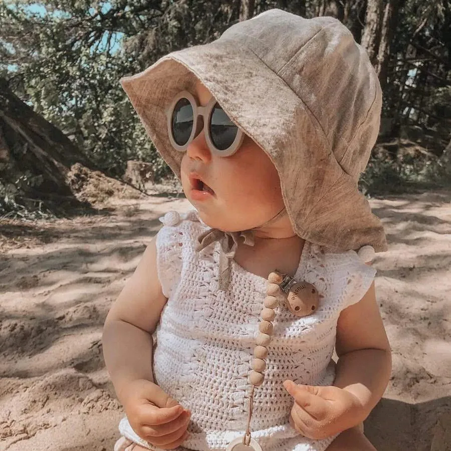 Round Sustainable Sunglass "Stone"