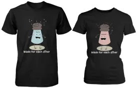 Salt & Pepper Made for Each Other Matching Couple Shirts (his & hers Set)