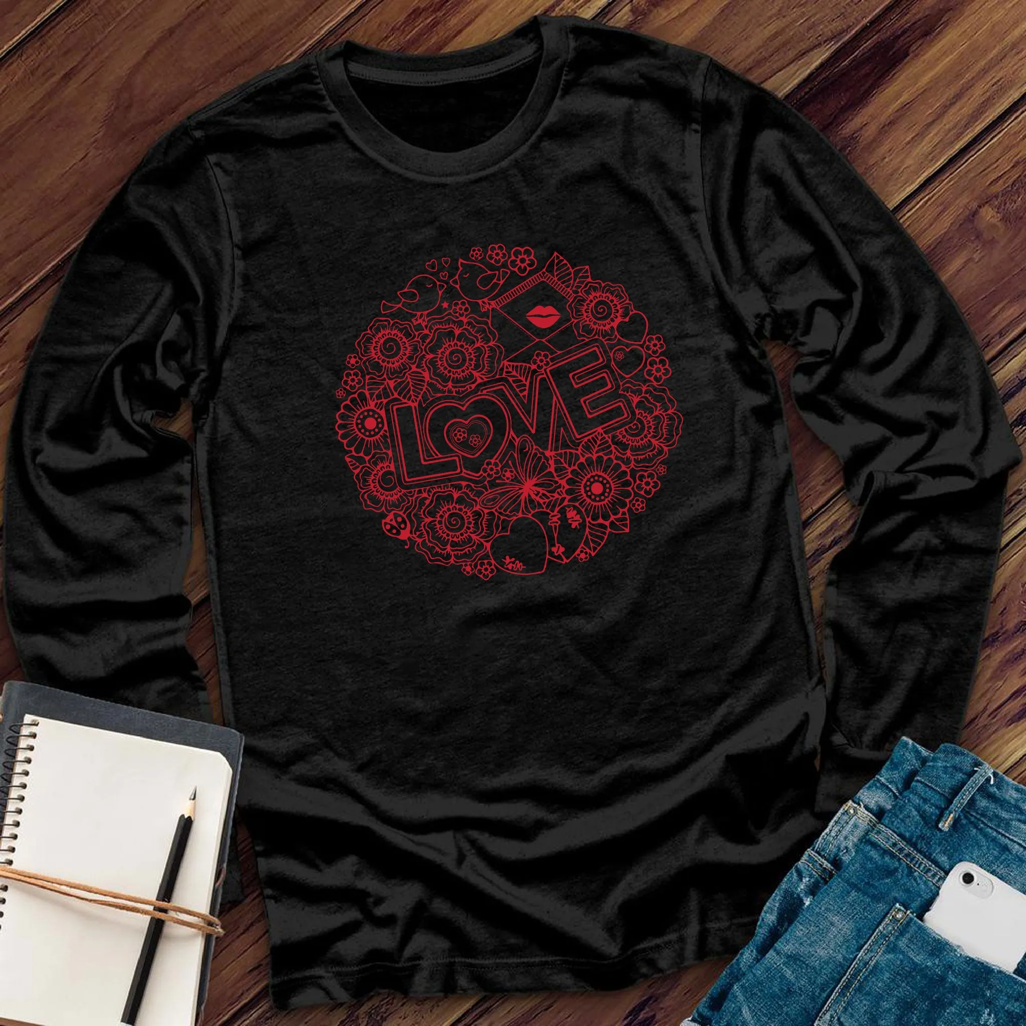 Sending Kisses and Floral Love Long Sleeve