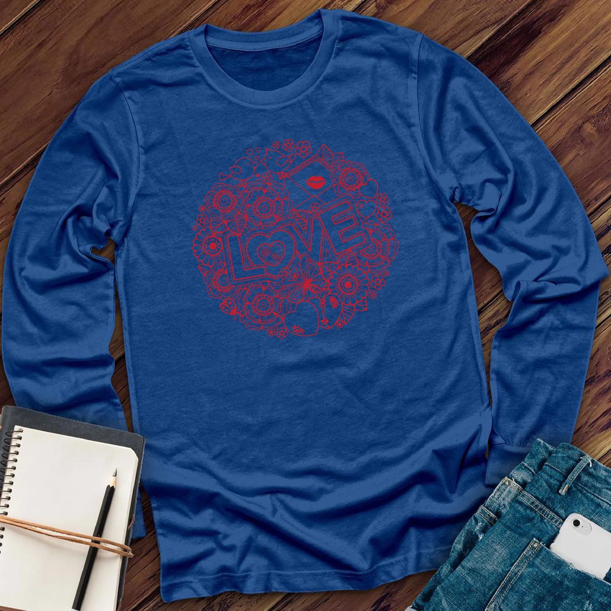 Sending Kisses and Floral Love Long Sleeve