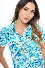 Sherlyn Skirted Romper in White Pond