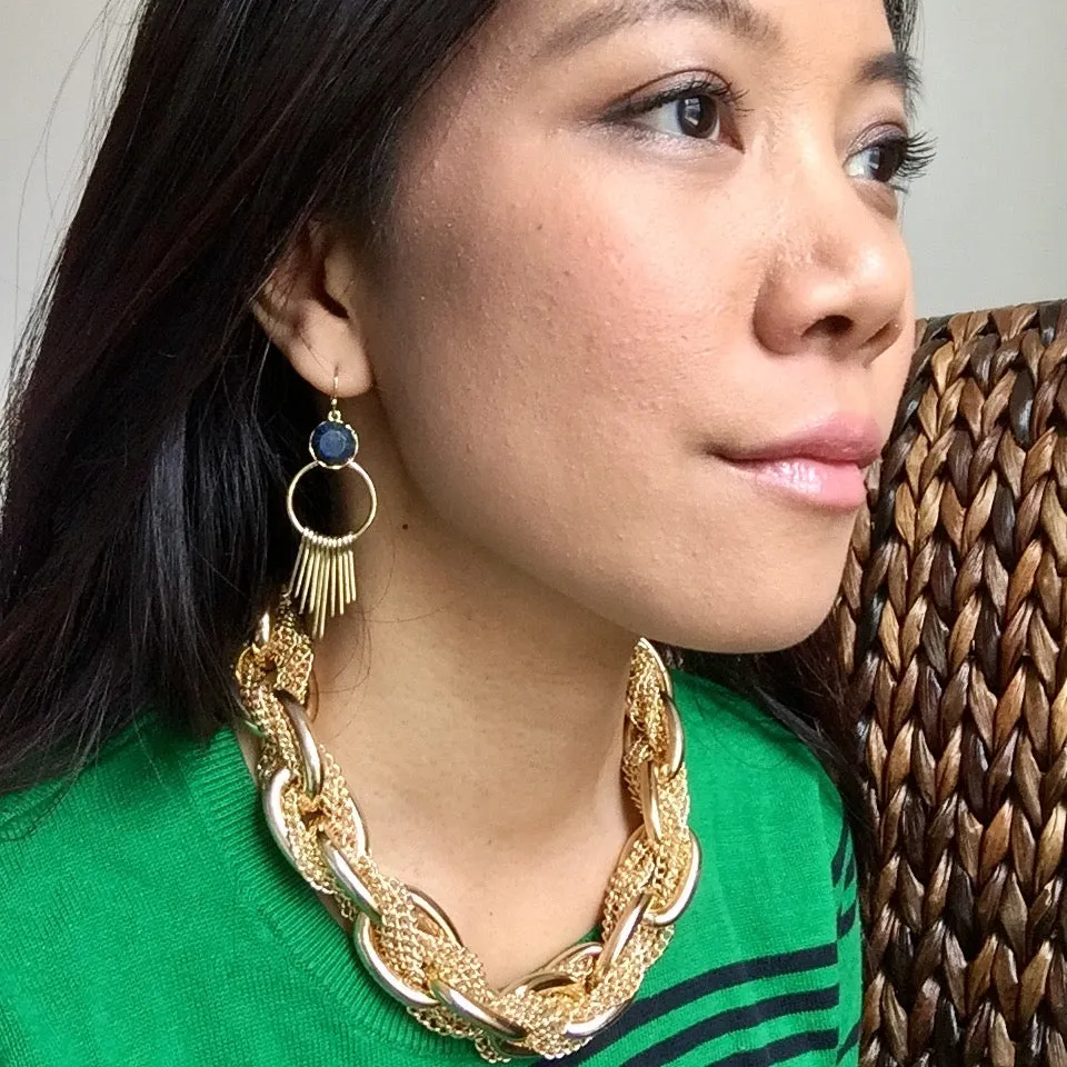 Sophie Gold Link and Mesh Collar Necklace