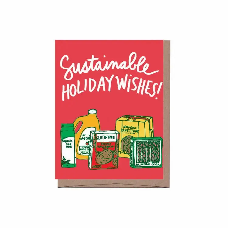 sustainable holiday christmas card