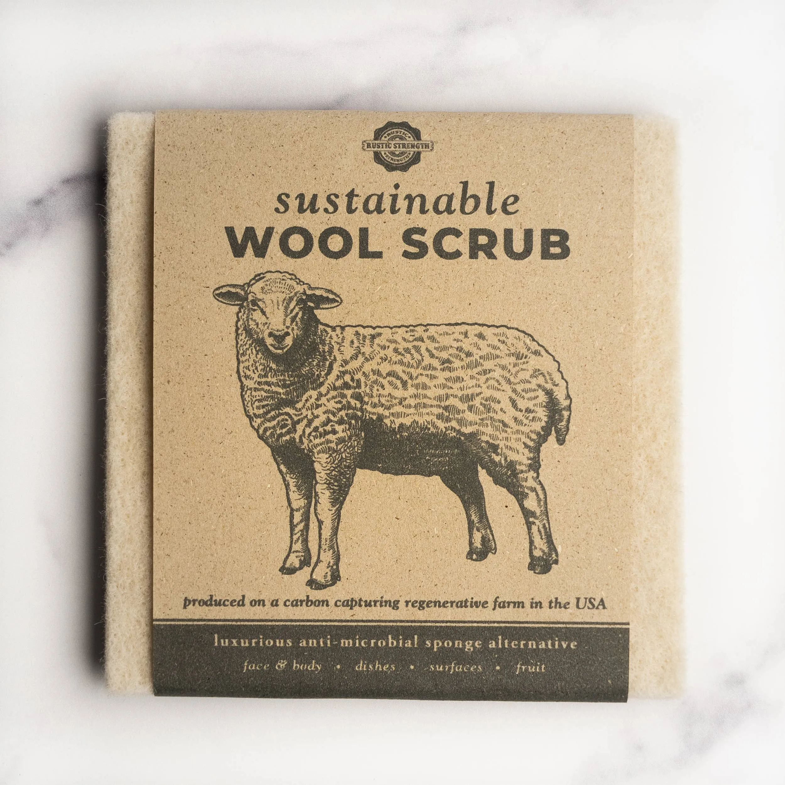 Sustainable Wool Scrub | Rustic Strength