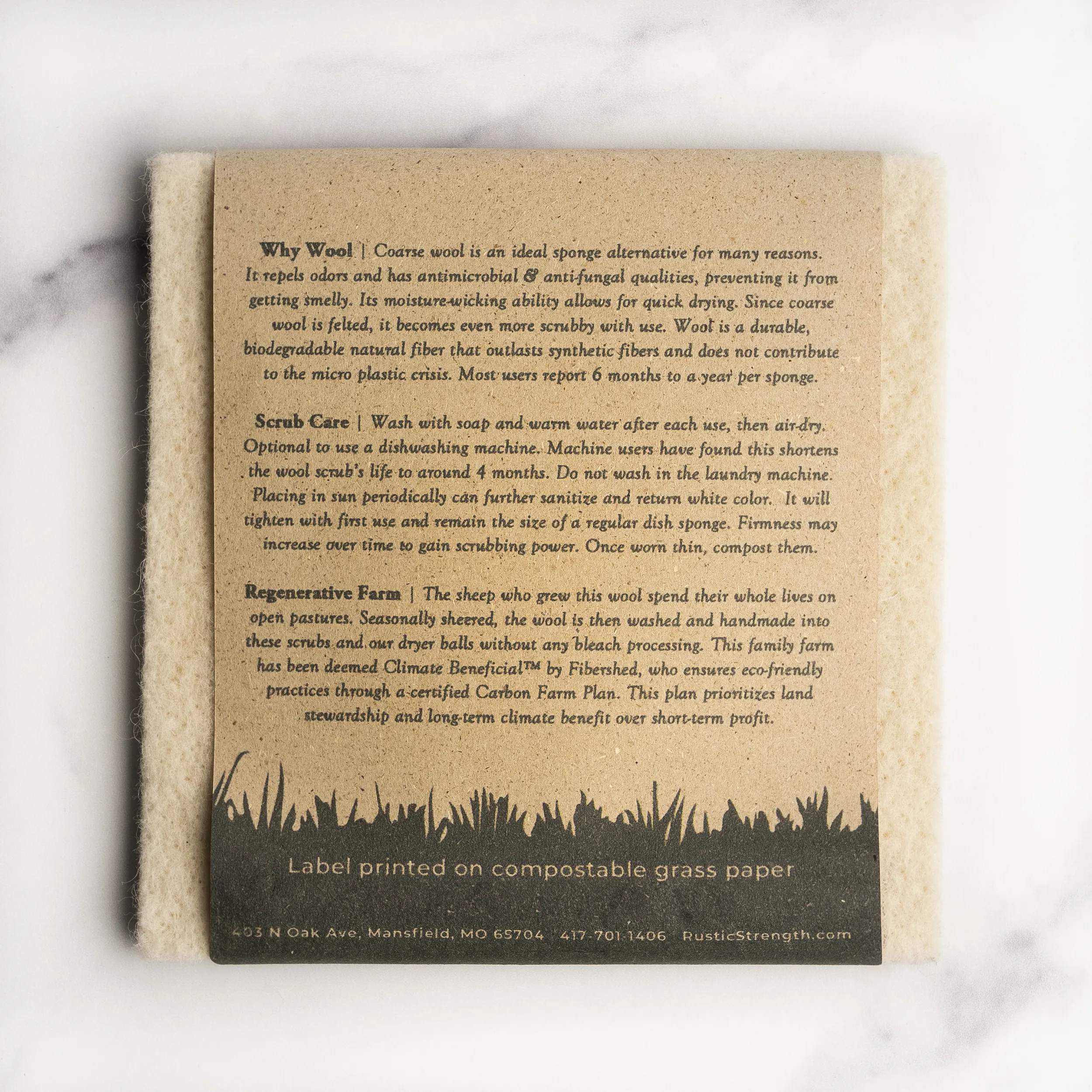 Sustainable Wool Scrub | Rustic Strength