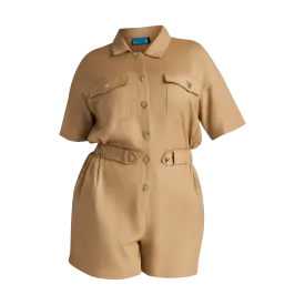 THE STROMBUS ROMPER-KHAKI