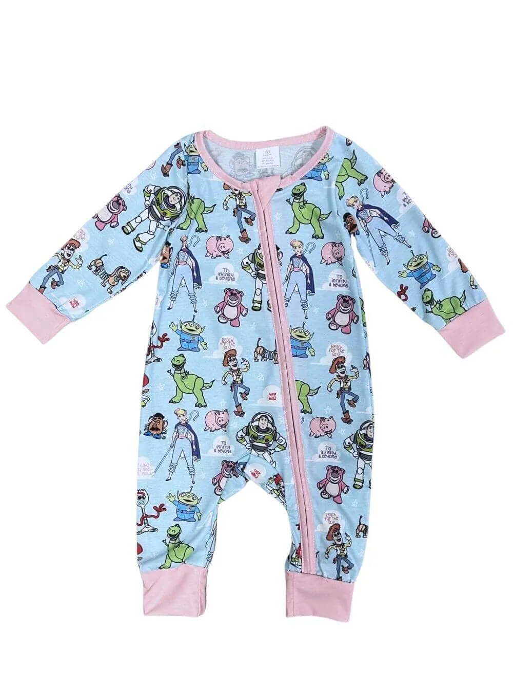 Toy Friends Blue & Pink Baby Zip Up Sleeper