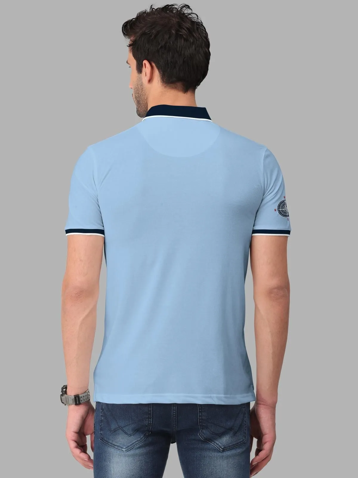 Trendy Typographic Print Half Sleeve Polo T-Shirt for Men's