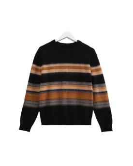 Wax London WILDE CREW BRUSH STRIPE BLACK MULTI