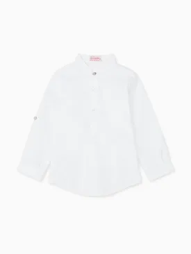 White Jazmin Cotton Long Sleeve Boy Shirt
