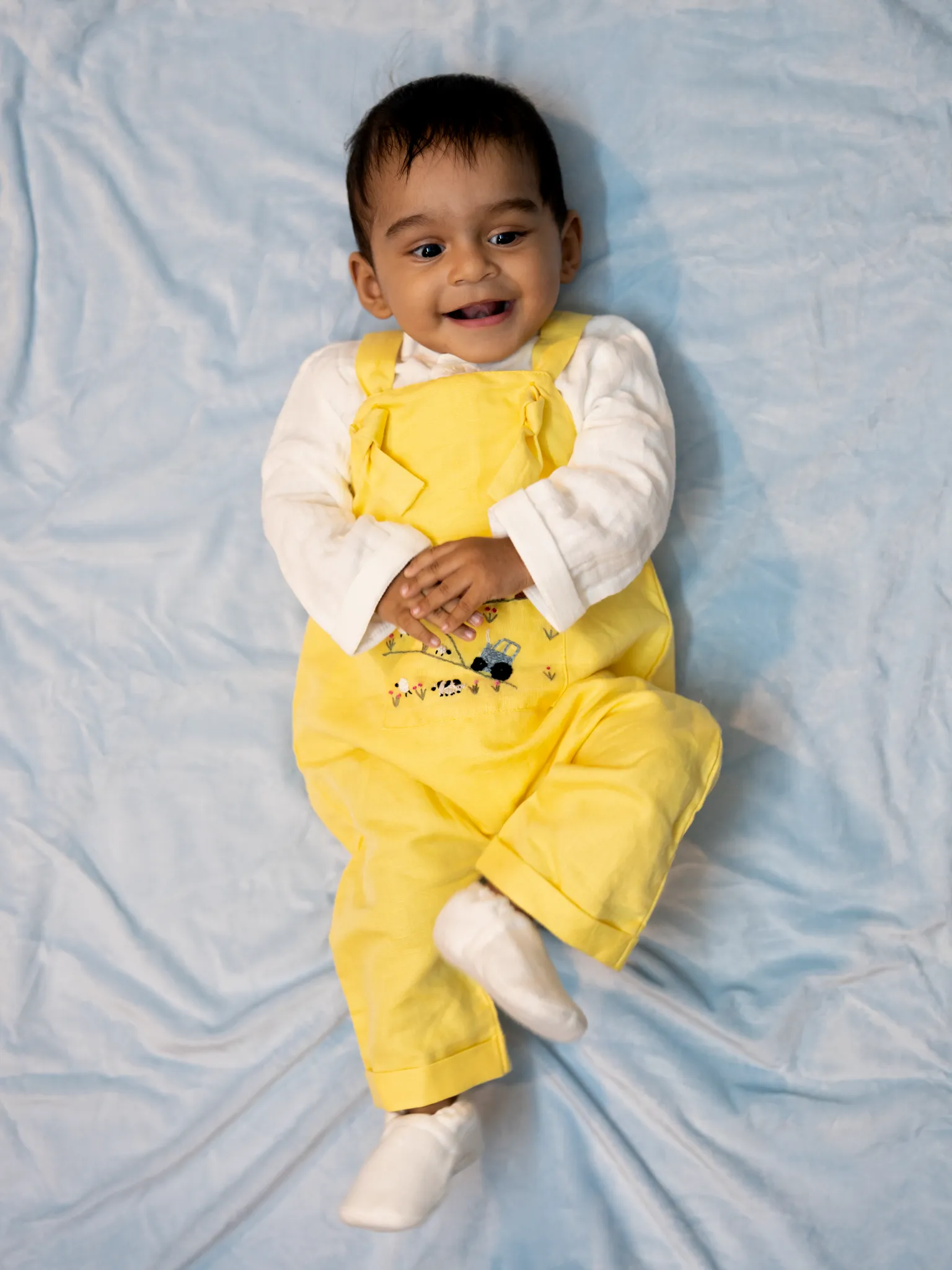 White Shirt Romper for Boys | Meadow Breeze | Cotton