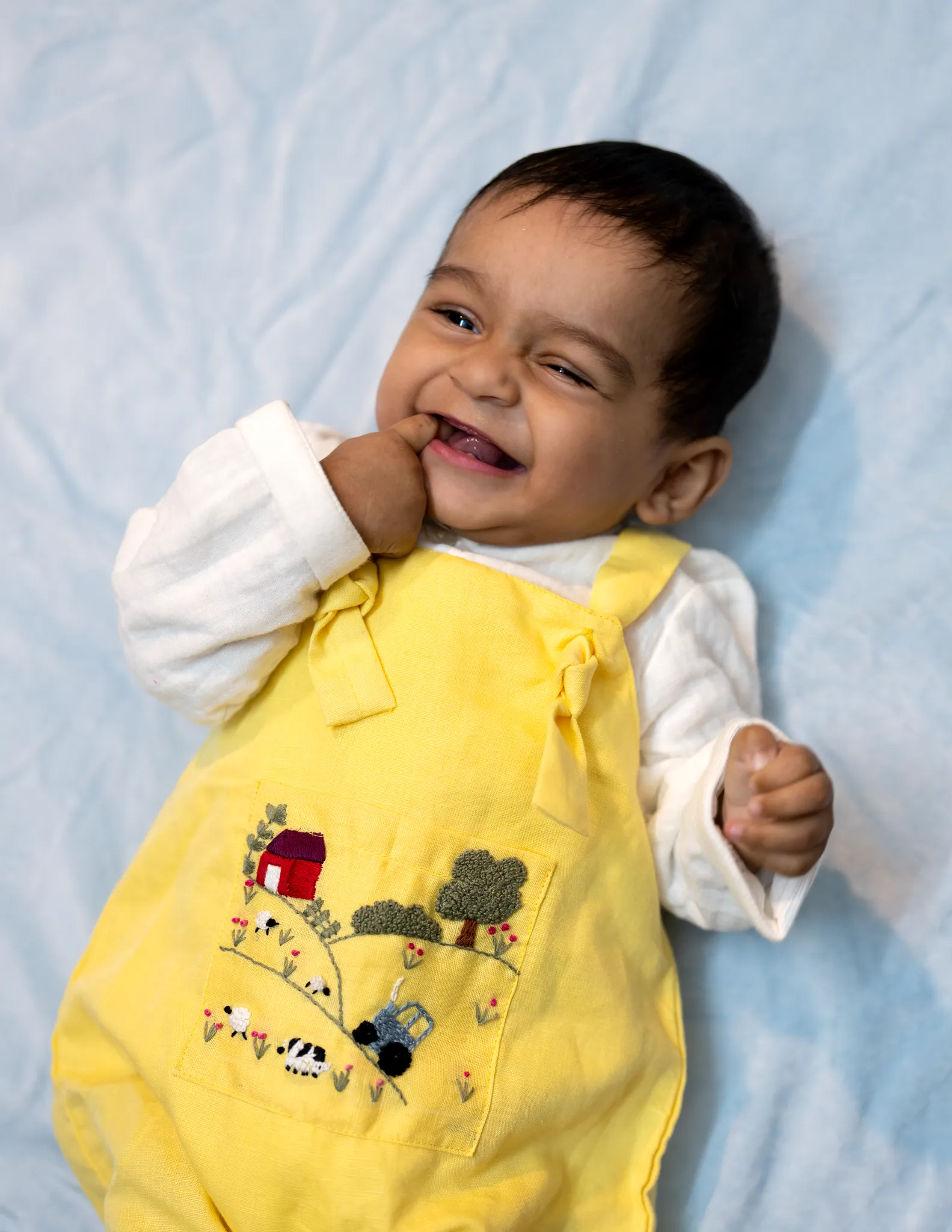 White Shirt Romper for Boys | Meadow Breeze | Cotton