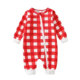 Zip Checkered Romper
