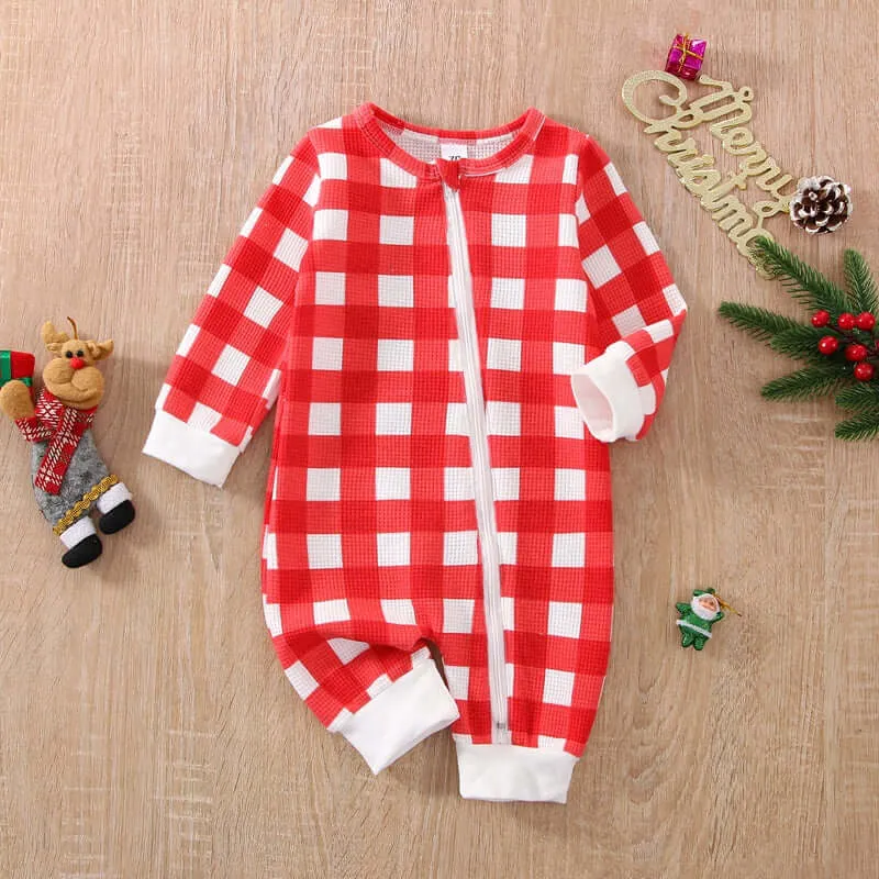 Zip Checkered Romper